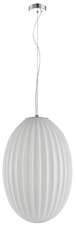Lampadario a sospensione con filo BRAGA 1xE27/60W/230V bianco