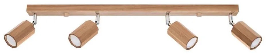 Sollux SL.1031 - Faretto ZEKE 4xGU10/40W/230V quercia