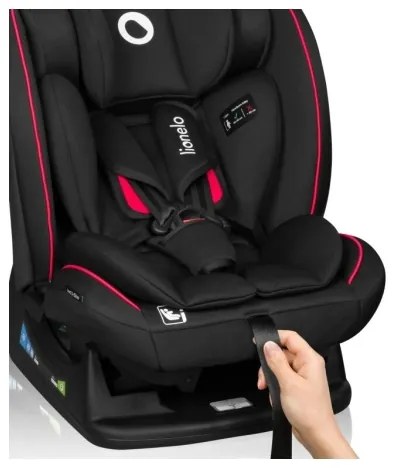 Lionelo - Seggiolino auto AART i-Dimensioni 40-150 cm nero/rosso