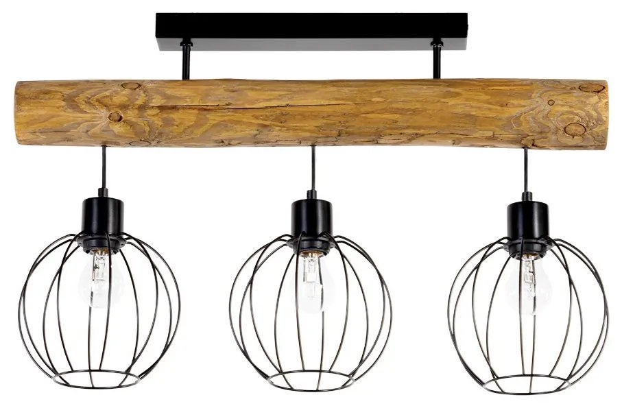 Spot-Light DO6977304 - Lampadario a plafone BERIS 3xE27/25W/230V pino