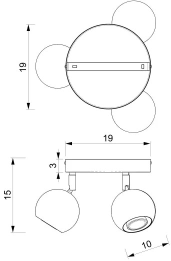 Luce Spot COMET 3xGU10/8W/230V bianco/cromo lucido