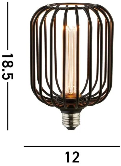 Searchlight 26005BK - Lampadina decorativa a globo a LED GLOBE E27/4,5W/230V 2700K