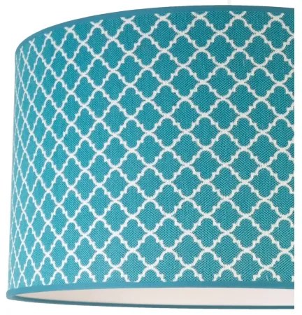 Duolla - Lampadario a sospensione con filo MAROKO 1xE27/40W/230V diametro 45 cm turchese/bianco