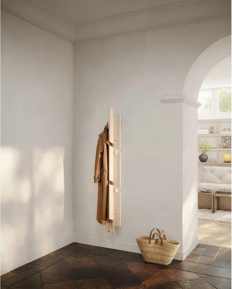 Attaccapanni da parete di colore naturale in pino massiccio 26 cm Keeper – Karup Design