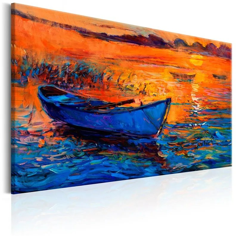 Quadro  Lonely Journey  Colore Blu, Dimensioni e Misure 90x60