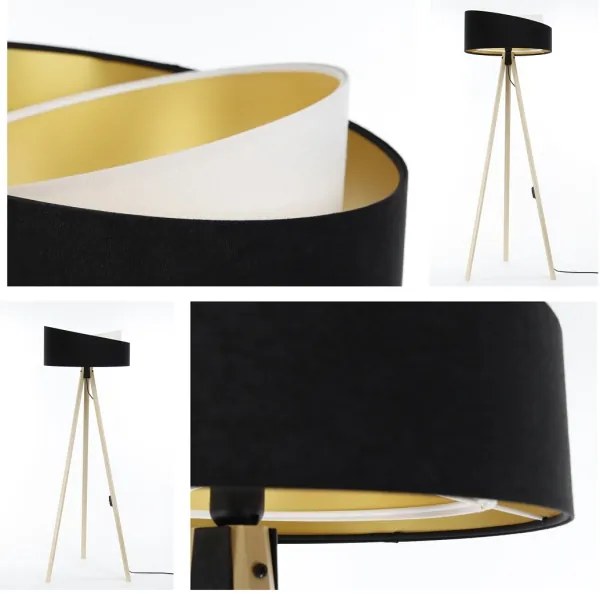 Lampada da terra GALAXY 1xE27/60W/230V nero/beige