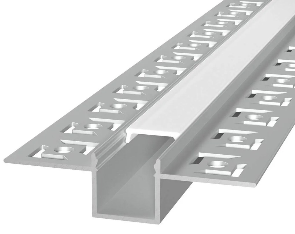 Profilo da incasso per Cartongesso Slim in Alluminio per striscia LED Variante Lunghezza 2 Metri