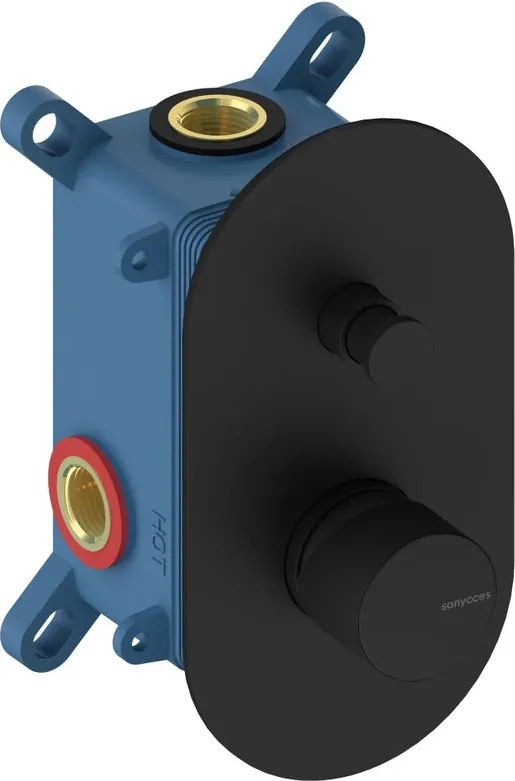 Rubinetto per incasso doccia Loop K 2 vie black matt