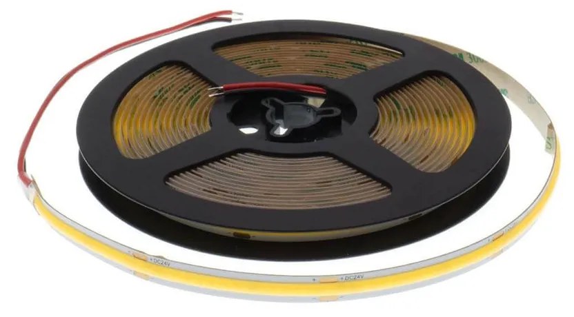 Striscia LED COB 10W/m 24VDC IP20 5m Luce Continua Colore Bianco Naturale 4.000K