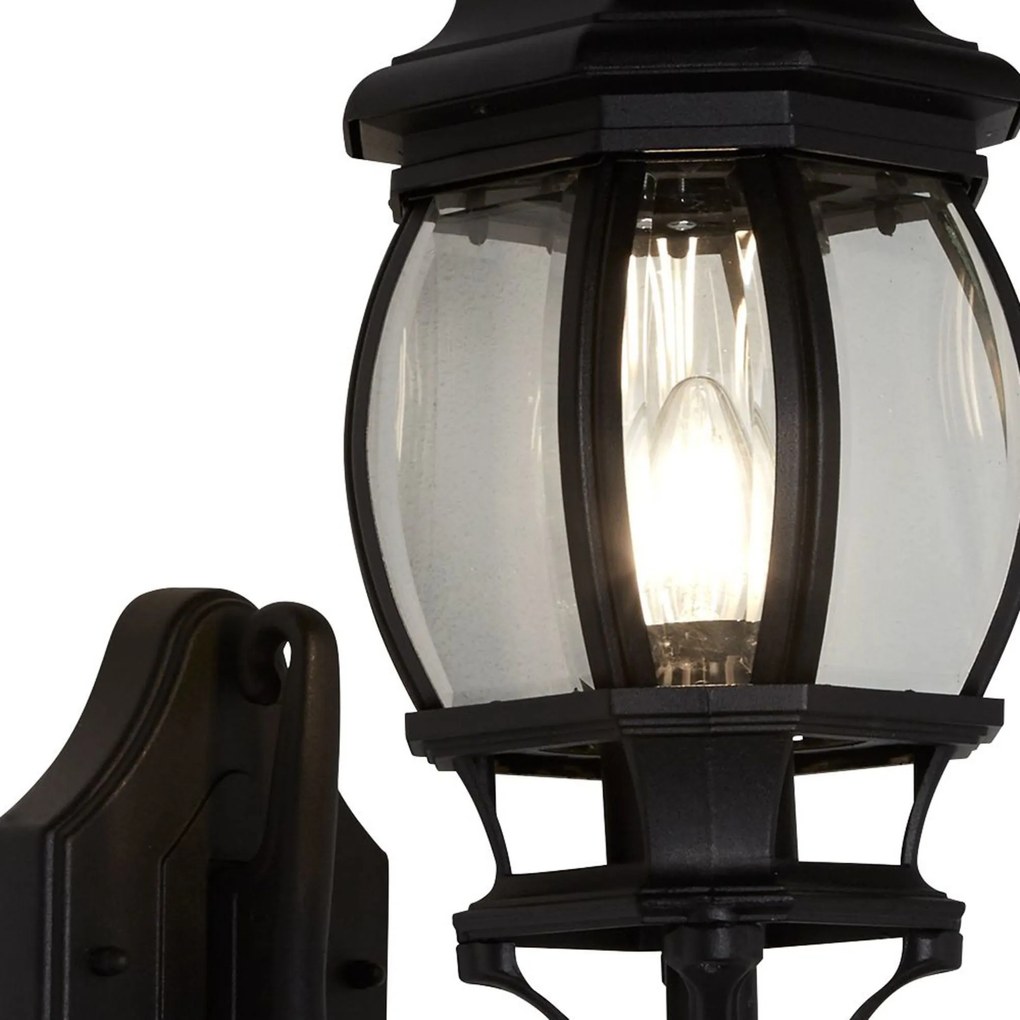 Applique Rustico-Country Bel Aire Alluminio Nero 1 Luce E27