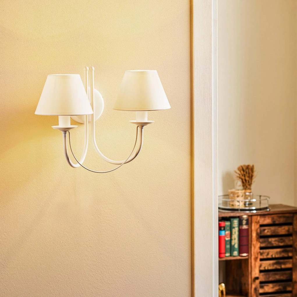 Domiluce Applique Bona, 2 luci, bianco