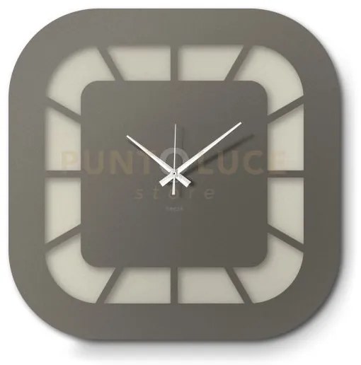 Orologio da parete minimal exo avorio,fango