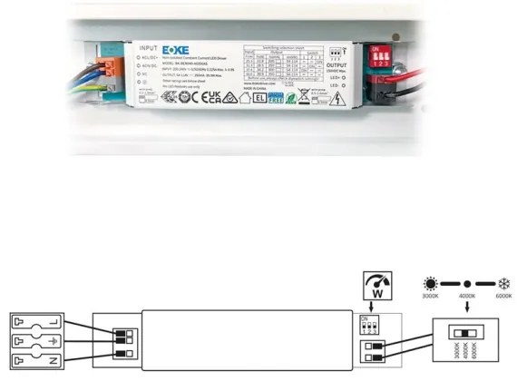 Ecolite TLSVEL4-LED40W - LED Lampada fluorescente VELO LED/24/32/40W/230V bianco