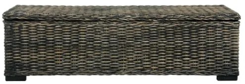 Scatola Portaoggetti 120 cm Nera Rattan Kubu e Massello Mango
