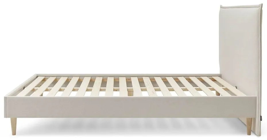 Letto matrimoniale imbottito beige con griglia 160x200 cm Sary - Bobochic Paris