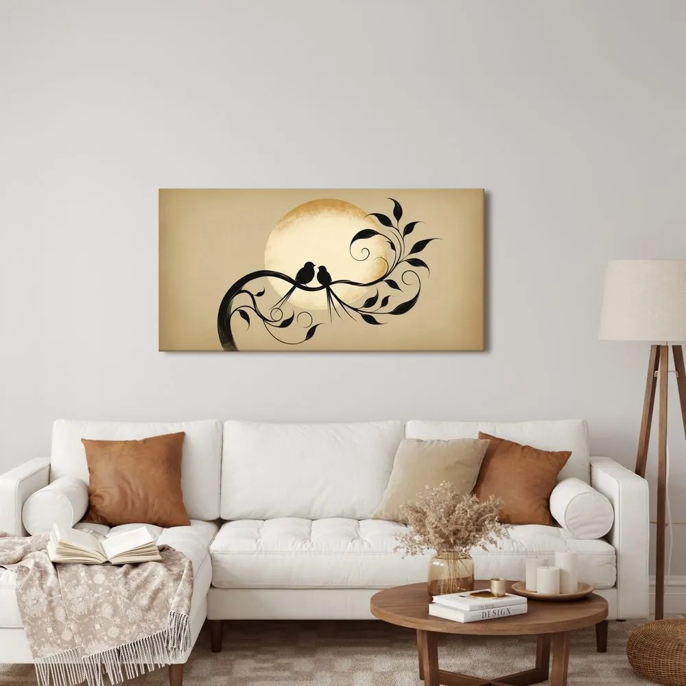 Quadro su tela – Incontro delicato su un ramo