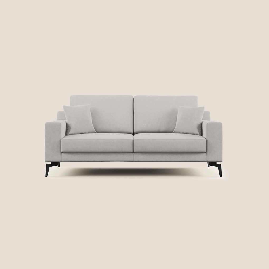 Prestige divano moderno in microfibra smacchiabile T11 grigio_chiaro 166 cm