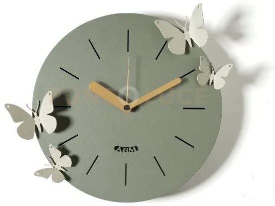 Orologio con farfalle battito d'ali giada,avorio