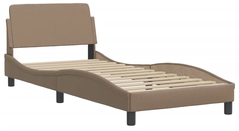 Letto con materasso cappuccino 80x200 cm similpelle