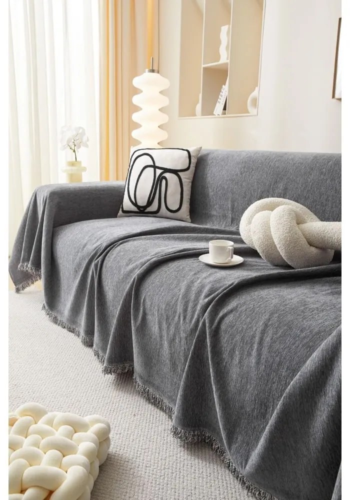Copridivano grigio scuro per poltrona 70 cm Talo – Filumi
