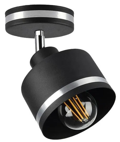 Faretto WAMA 1xE27/40W/230V nero/cromo opaco