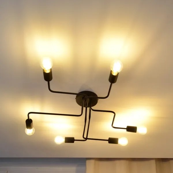 Lampadario a plafone LED TUBE 6xE27/15W/230V