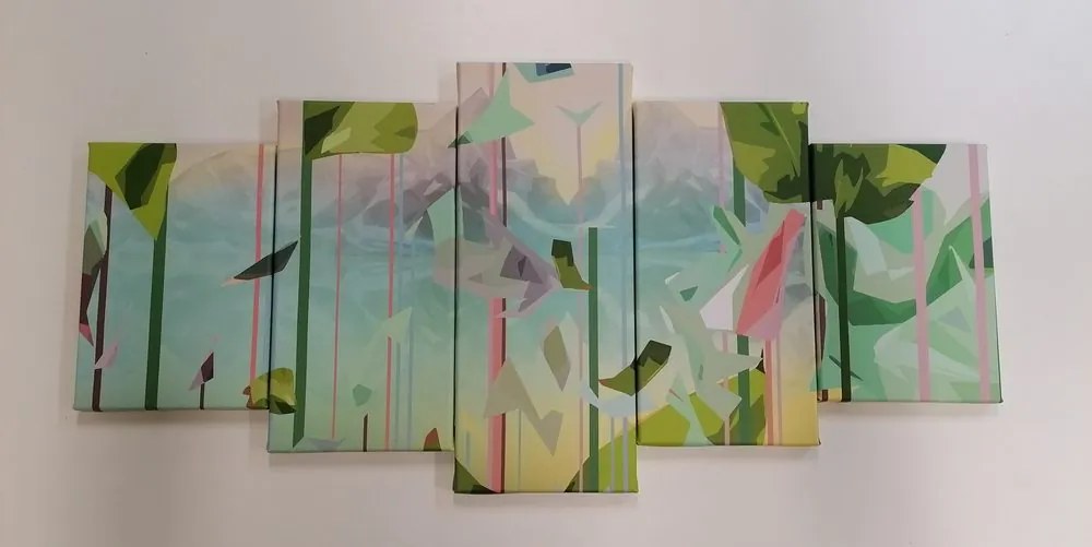 Quadri 5 pezzi – Paradiso astratto