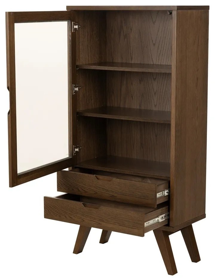 Vetrina marrone effetto rovere 72x145x36 cm A-Line - Actona