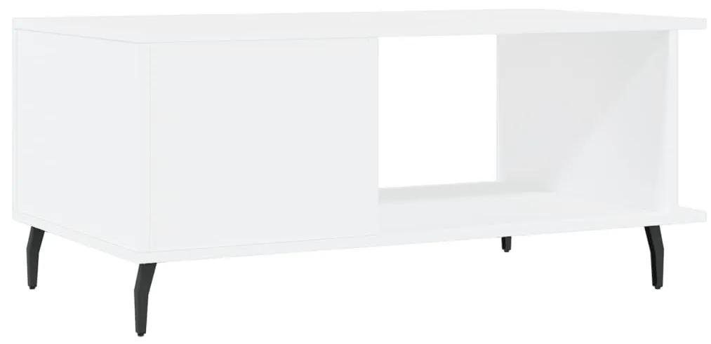 Tavolino da Salotto Bianco 90x50x40 cm in Legno Multistrato