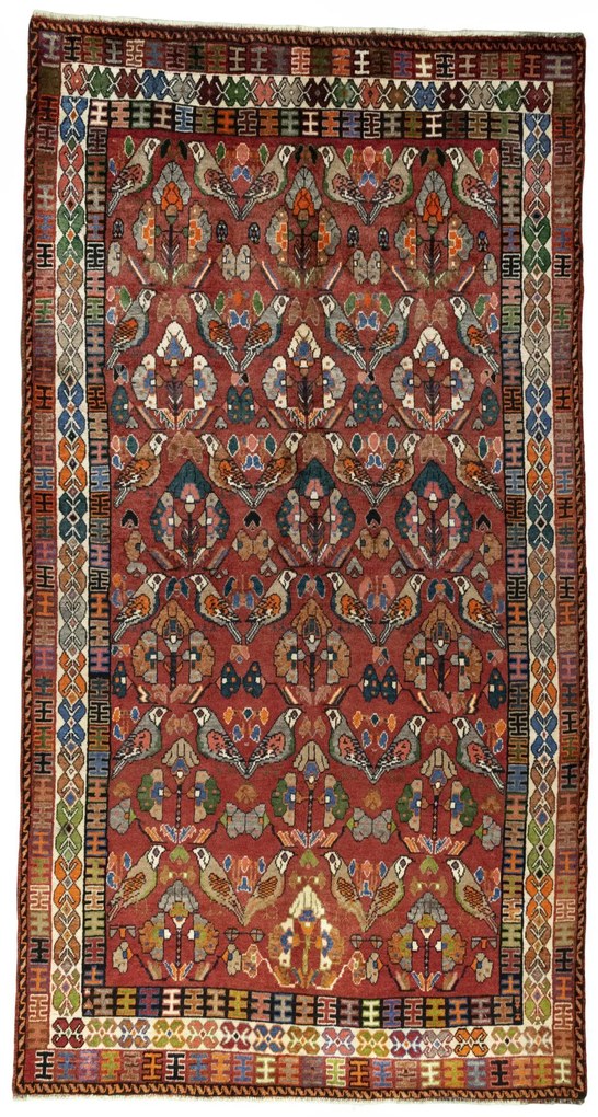 Shiraz Tappeto persiano 160x300 Rosso (Iran) Annodato A Mano