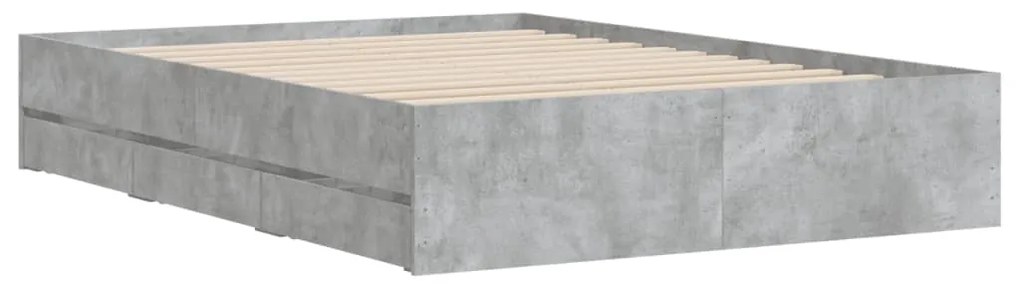 Giroletto cassetti grigio cemento 120x190 cm legno multistrato