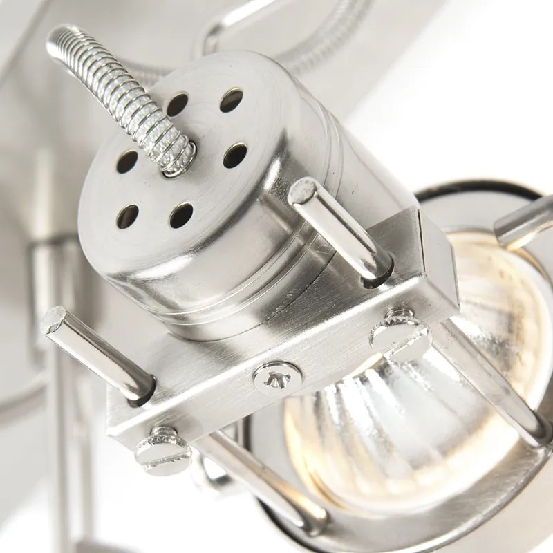 Faretto industriale in acciaio a 3 luci orientabile e inclinabile - Suplux