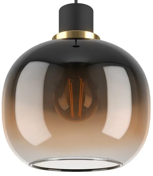 Eglo 99614 - Lampadario a sospensione con filo OILELLA 1xE27/40W/230V marrone