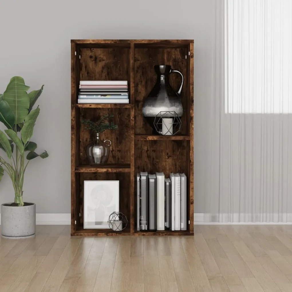 Libreria/credenza Rovere Fumo 50x25x80 Cm İn Legno Multistrato /