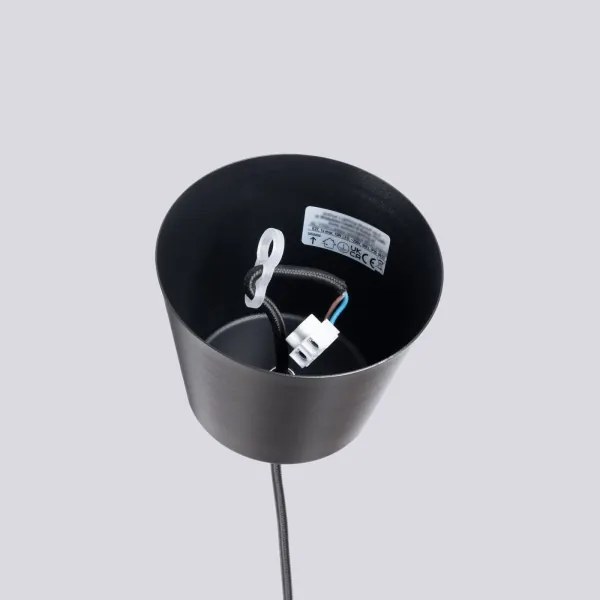 Sollux SL.1703 - Lampadario a sospensione con filo BILO 1xE27/15W/230V diametro 35 cm nero