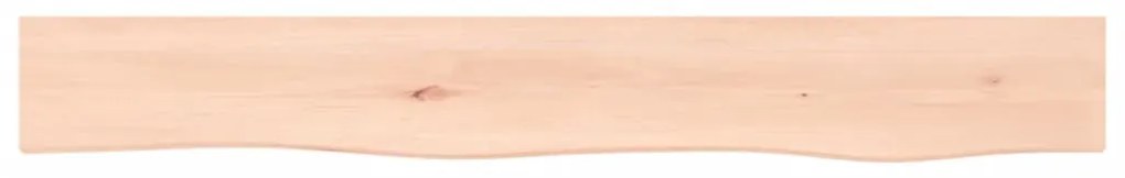 Ripiano a parete 80x10x4 cm legno massello rovere non trattato