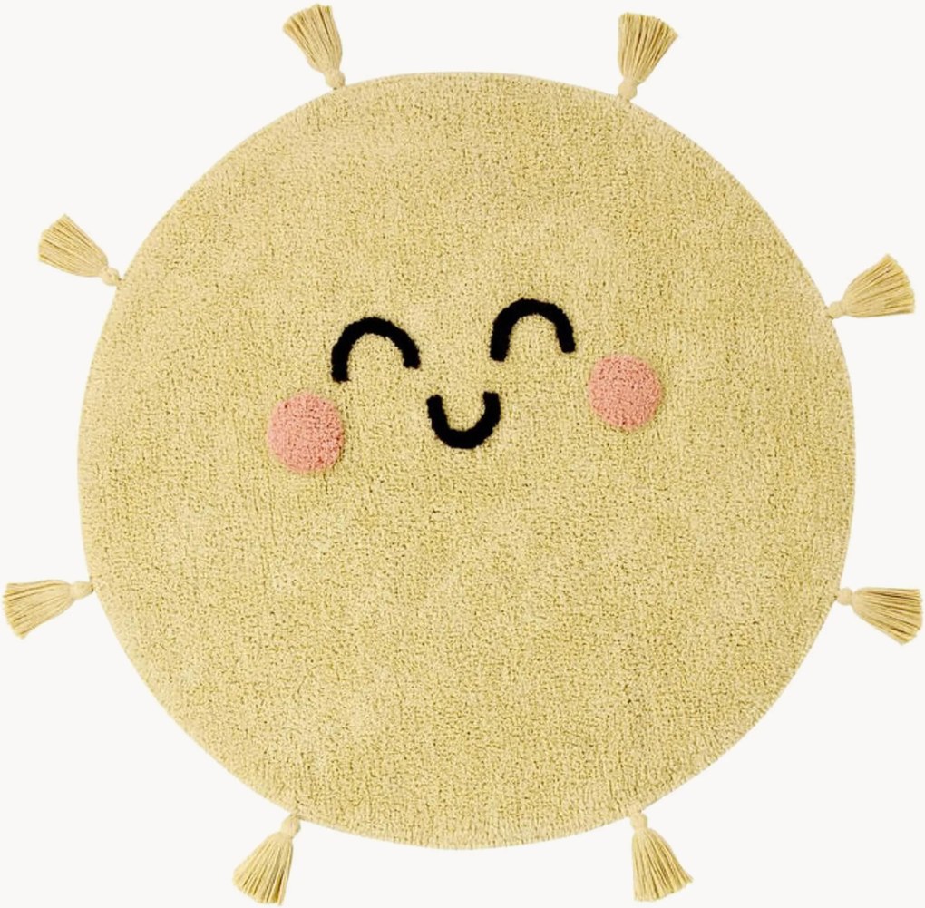 Tappeto per bambini tessuto a mano con nappe You're My Sunshine, lavabile
