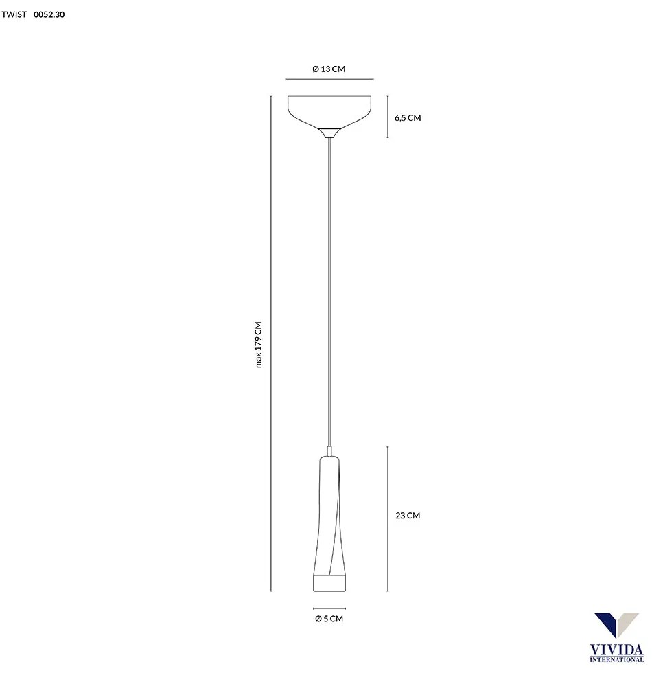 Twist sospensione lamp 5w 400lm 3000k