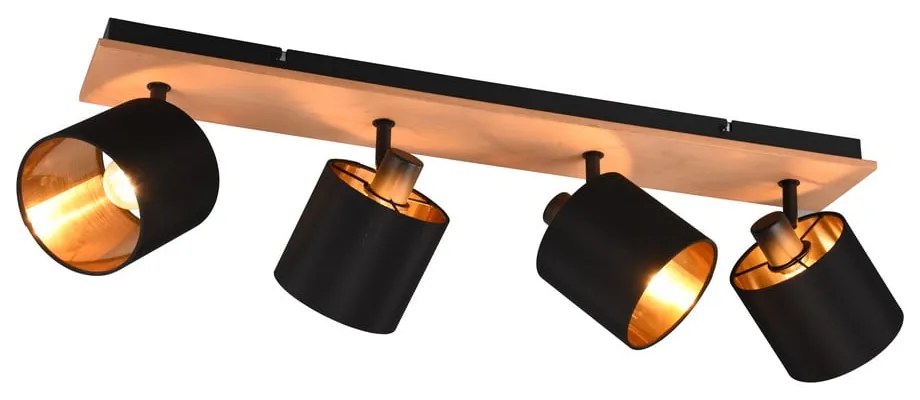 Faretto nero/di colore naturale ø 12 cm Tommy – Reality