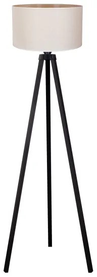 Duolla - Lampada con piedistallo 1xE27/60W/230V diametro 44 cm color crema/wenge