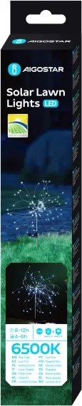 Aigostar - Lampada solare LED decorativa LED/0,03W/1,2V 88,5cm 6500K IP44