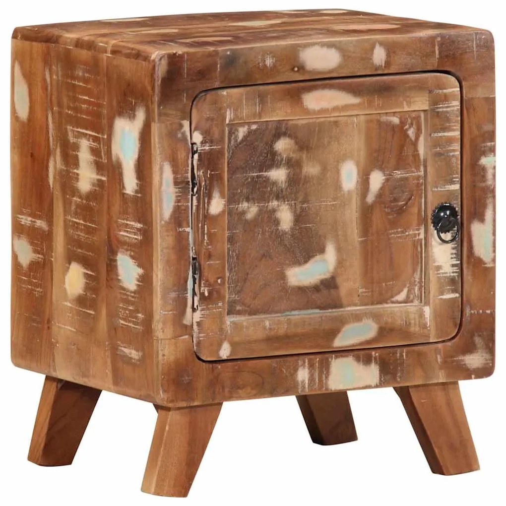 Comodino 40x32x46 Cm İn Legno Massello Di Recupero /