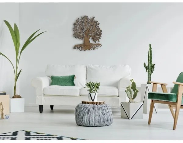 Li-Go 23673/DUB2 - Decorazione da parete LED 10W/5V 20000 mAh 45x55 cm rovere + telecomando