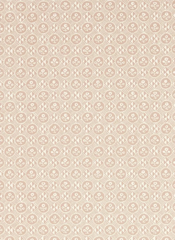 Zoffany Carta da parati Diamonds & Flowers - Tuscan Pink
