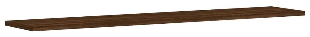 Mensole parete 4pz rovere marrone 100x20x1,5 legno multistrato