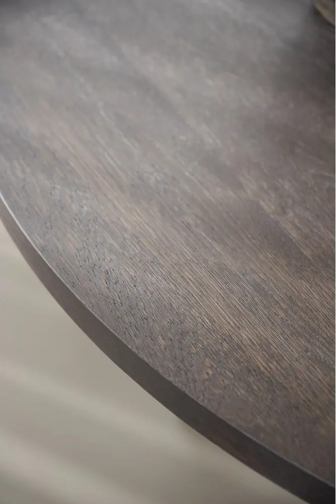 Tavolo da pranzo rotondo in rovere marrone scuro ø 135 cm Maddock - Rowico