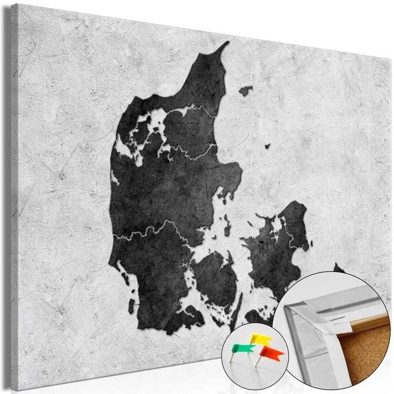 Quadri di sughero  Stone Denmark [Cork Map]  Larghezza x Altezza Home decor 120x80