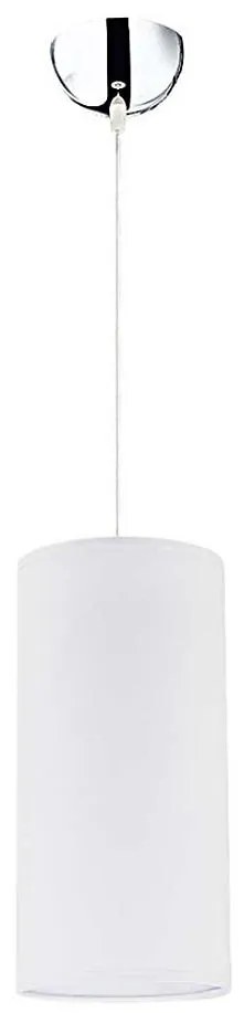 Duolla - Lampadario a sospensione con filo CIGAR 1xE27/40W/230V diametro 15 cm bianco