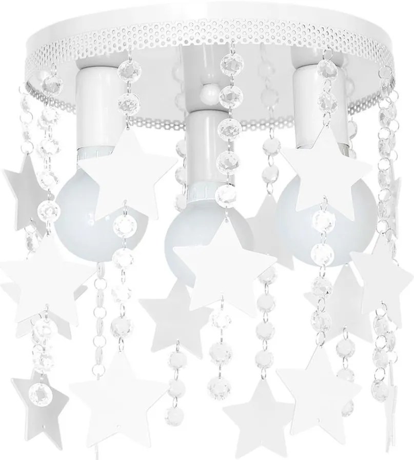 Plafoniera per bambini ELZA stelle 3xE27/60W/230V bianco