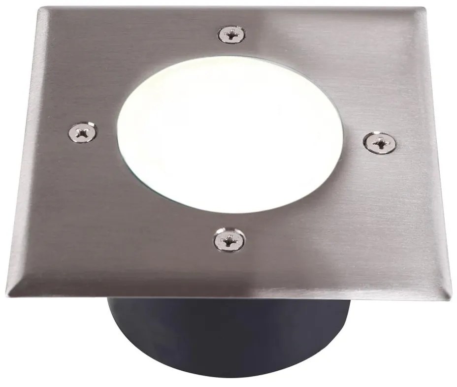 Lampada LED segnapasso MIVO LED/3W/230V 12x12 cm IP67 cromo opaco
